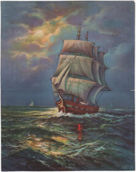 Vintage prints of sailing, ships, boat, marine views